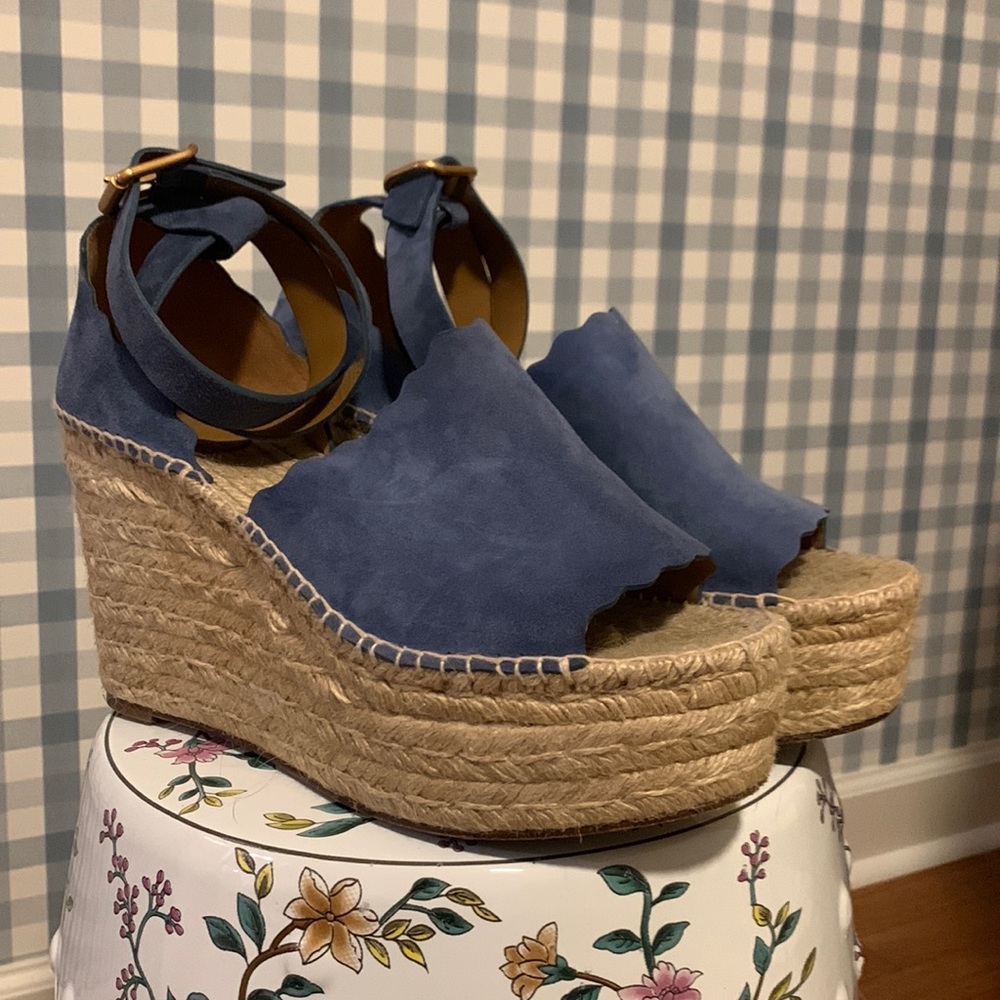 Chloe suede wedges, size 42